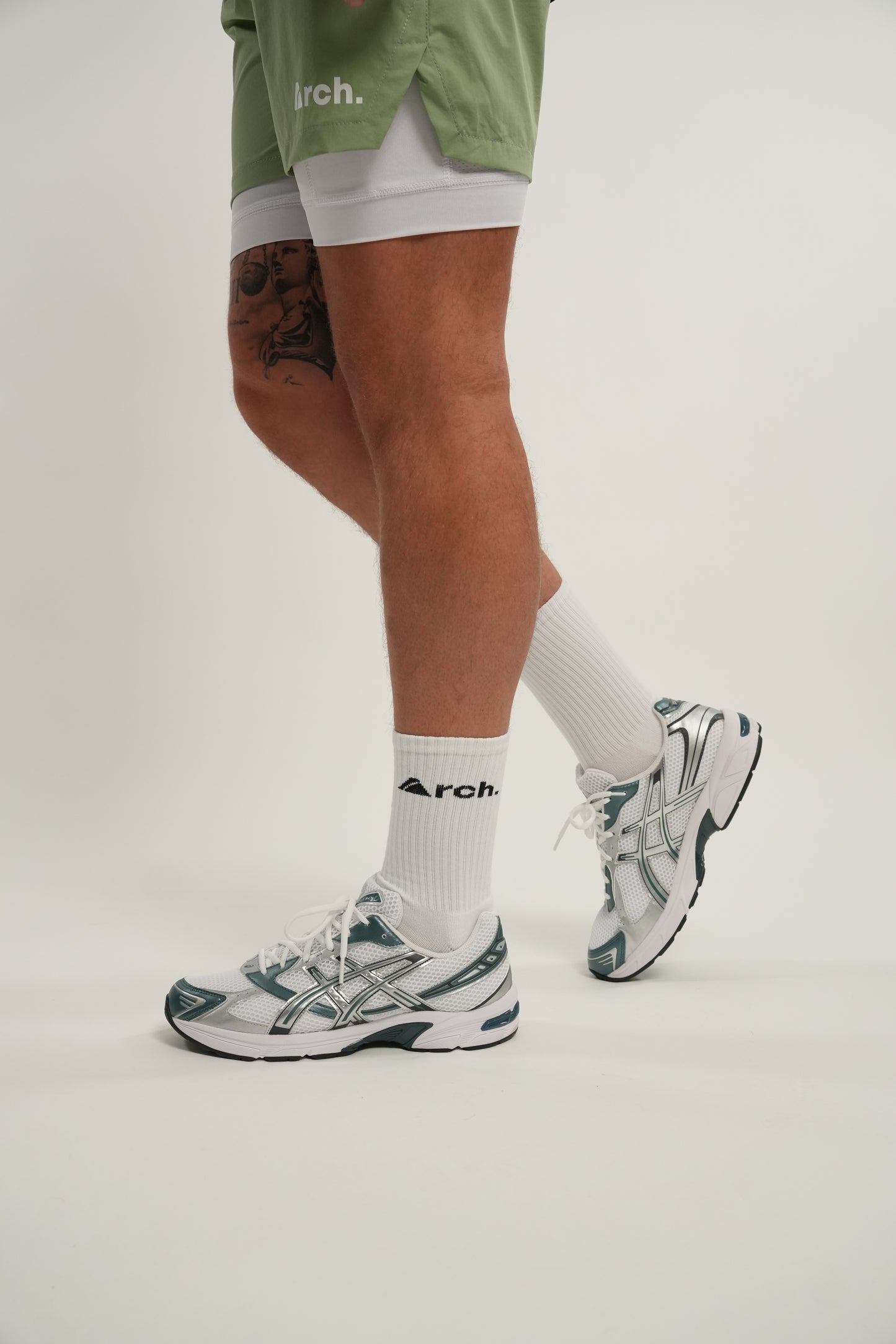 XACTIVE CUSHIONED CREW SOCKS x3 PAIRS - WHITE