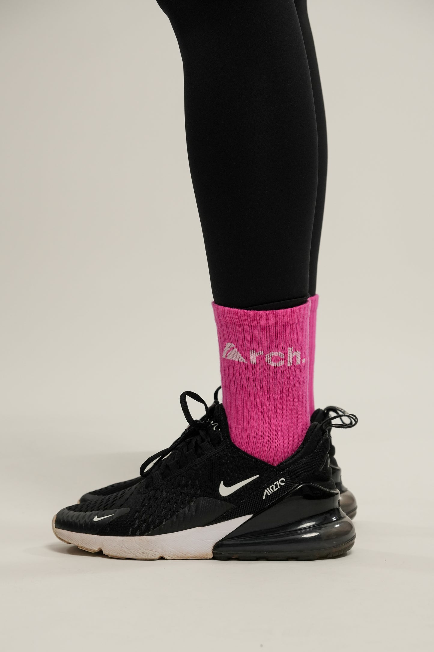 XACTIVE CUSHIONED CREW SOCKS x3 PAIRS - PINK