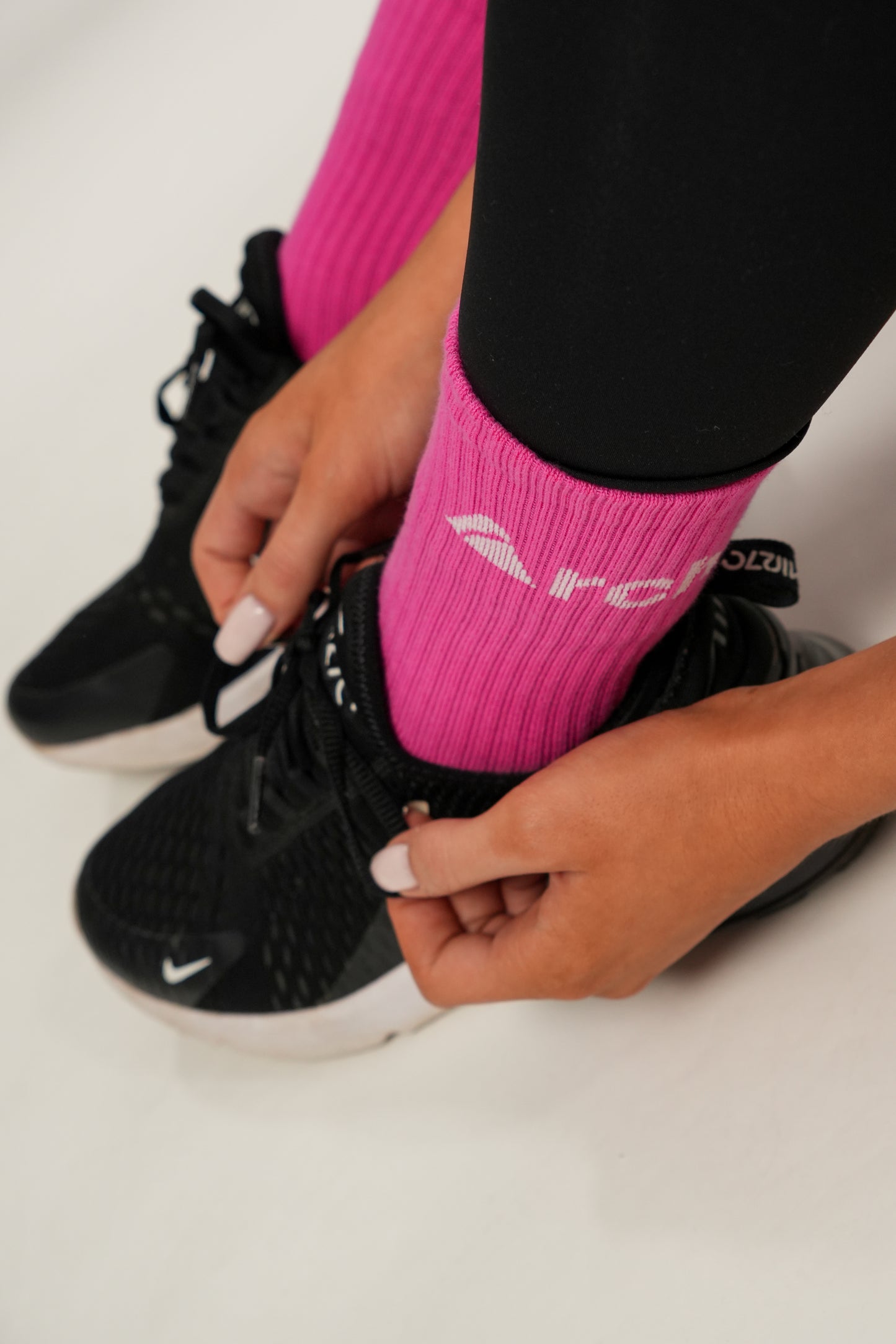 XACTIVE CUSHIONED CREW SOCKS x3 PAIRS - PINK