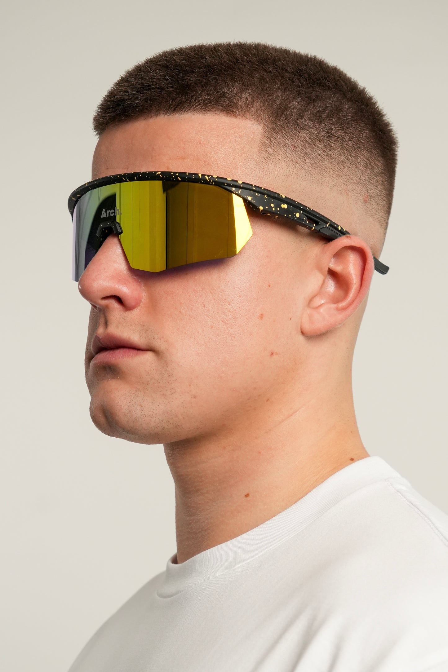 V01 ACTIVE POLARISED SUNGLASSES - YELLOW LENS BLACK FRAME