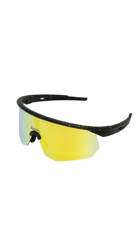 V01 ACTIVE POLARISED SUNGLASSES - YELLOW LENS BLACK FRAME