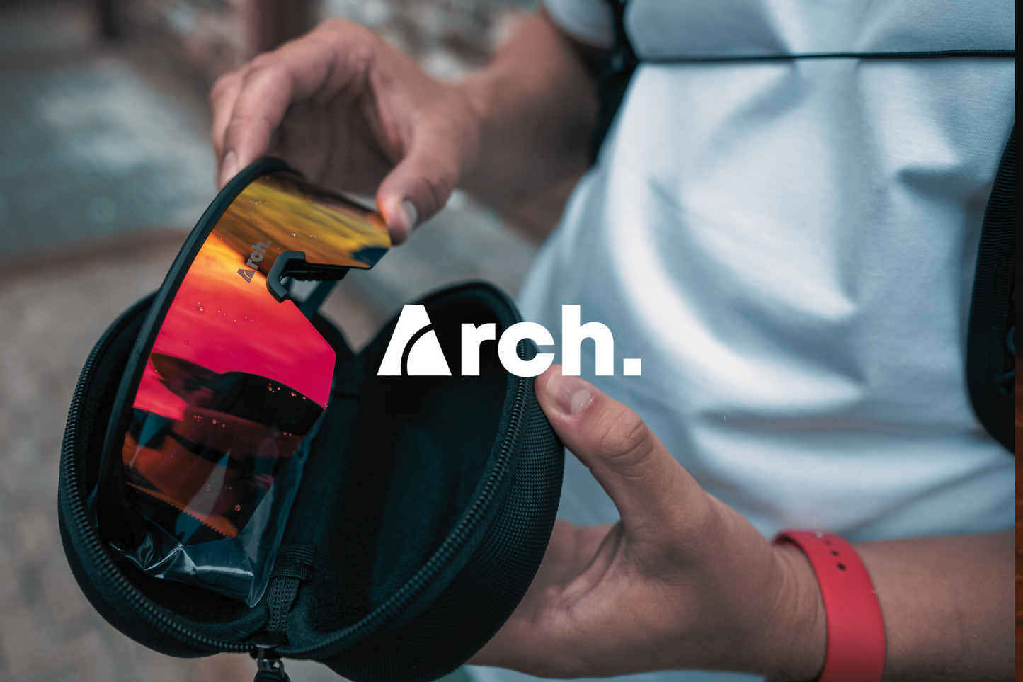 AURA RUNNING SUNGLASSES - ORANGE/RED/BLACK