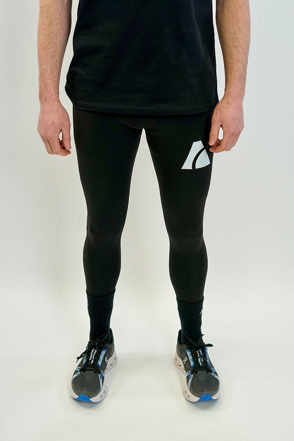 ELITE COMPRESSION LEGGINGS MENS - BLACK