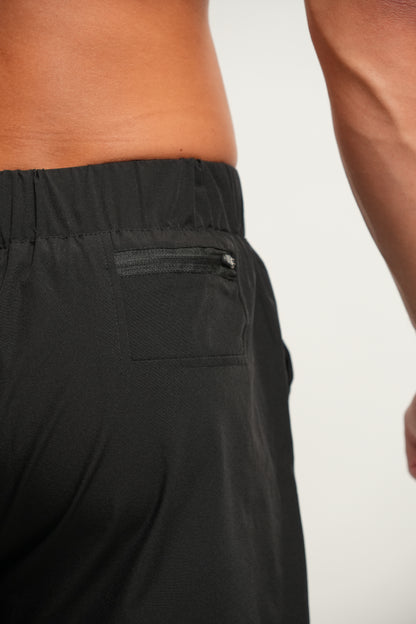 ELITE 2 IN 1 COMPRESSION SHORTS - BLACK