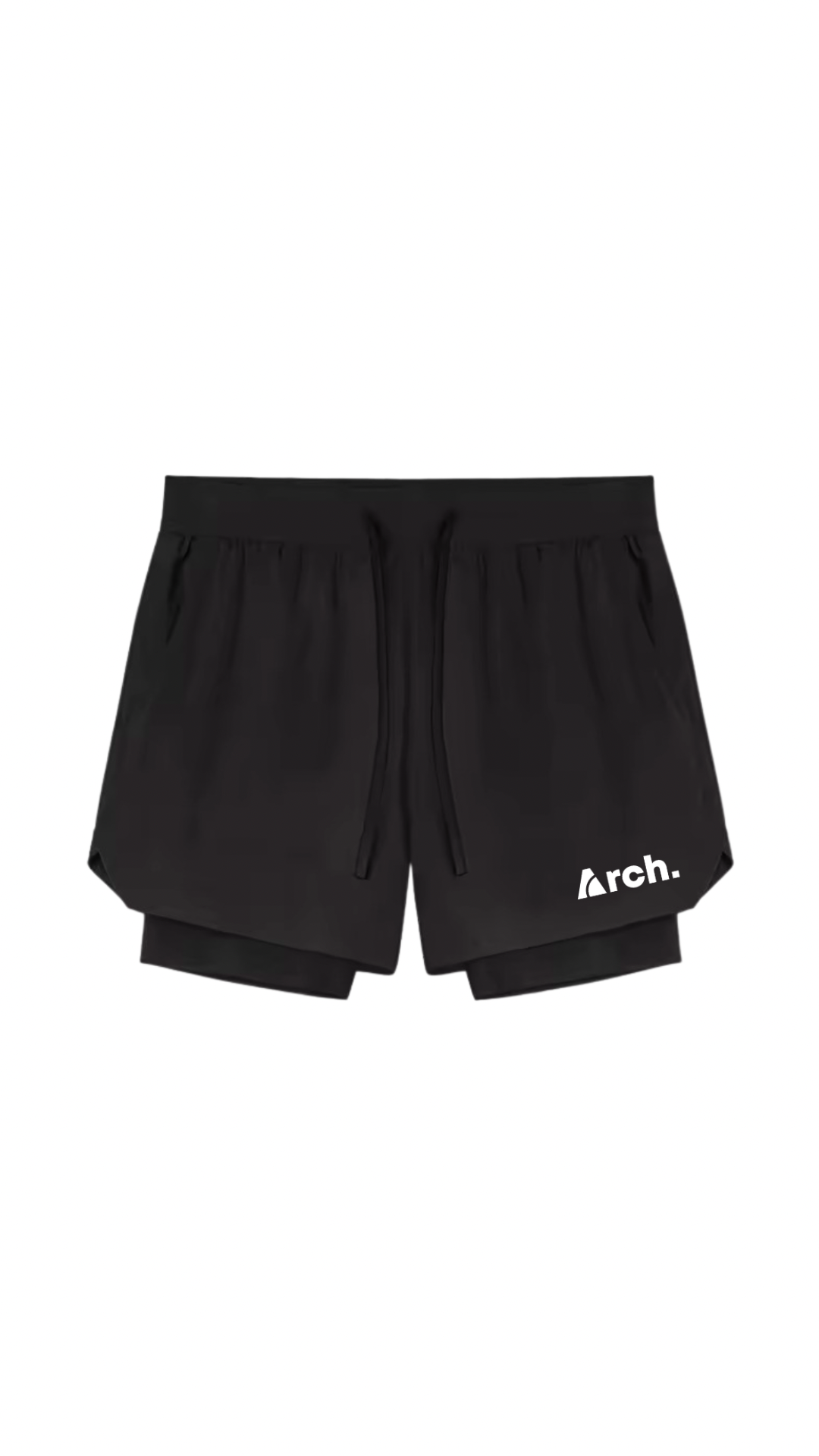 ELITE 2 IN 1 COMPRESSION SHORTS - BLACK